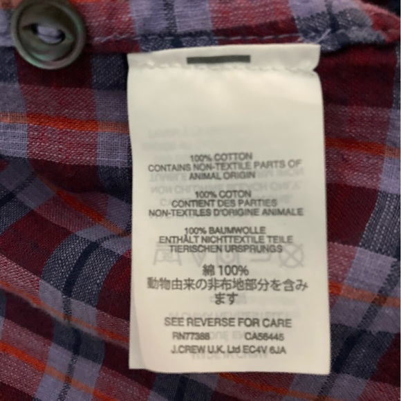 J.Crew classic Boy shirt in crinkle cotton plaid. Size 6P. - Picture 5 of 10